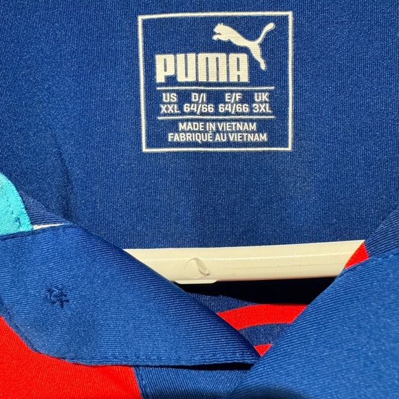 Puma Golf PWR Cool Red White and Blue Polo XXL - Picture 3 of 5